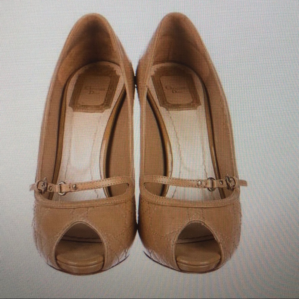 Christian Dior Cannage Peep-Toe Pumps